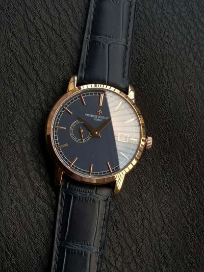 Vacheron Constantin Patrimony 87172 38mm 2455 Automatic Movement Blue Strap Blue Face Watch